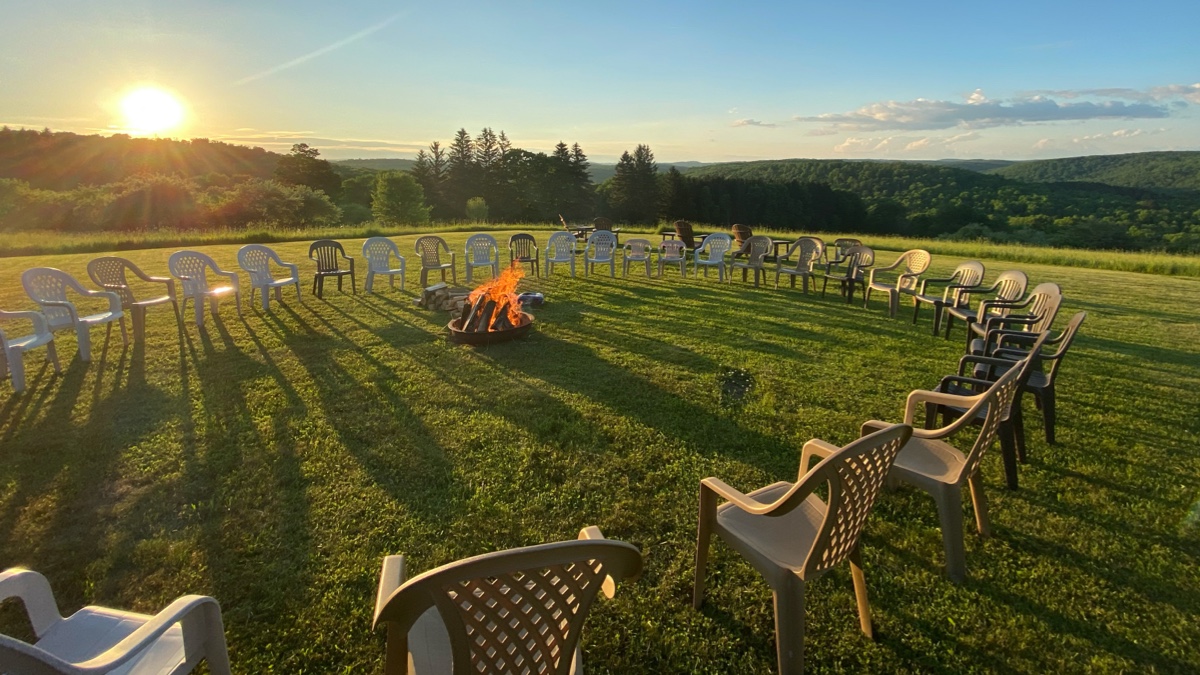 Bonfire on the Sound of Music Hill